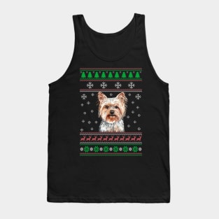 Cute Yorkshire Terrier Dog Lover Ugly Christmas Sweater For Women And Men Funny Gifts Tank Top